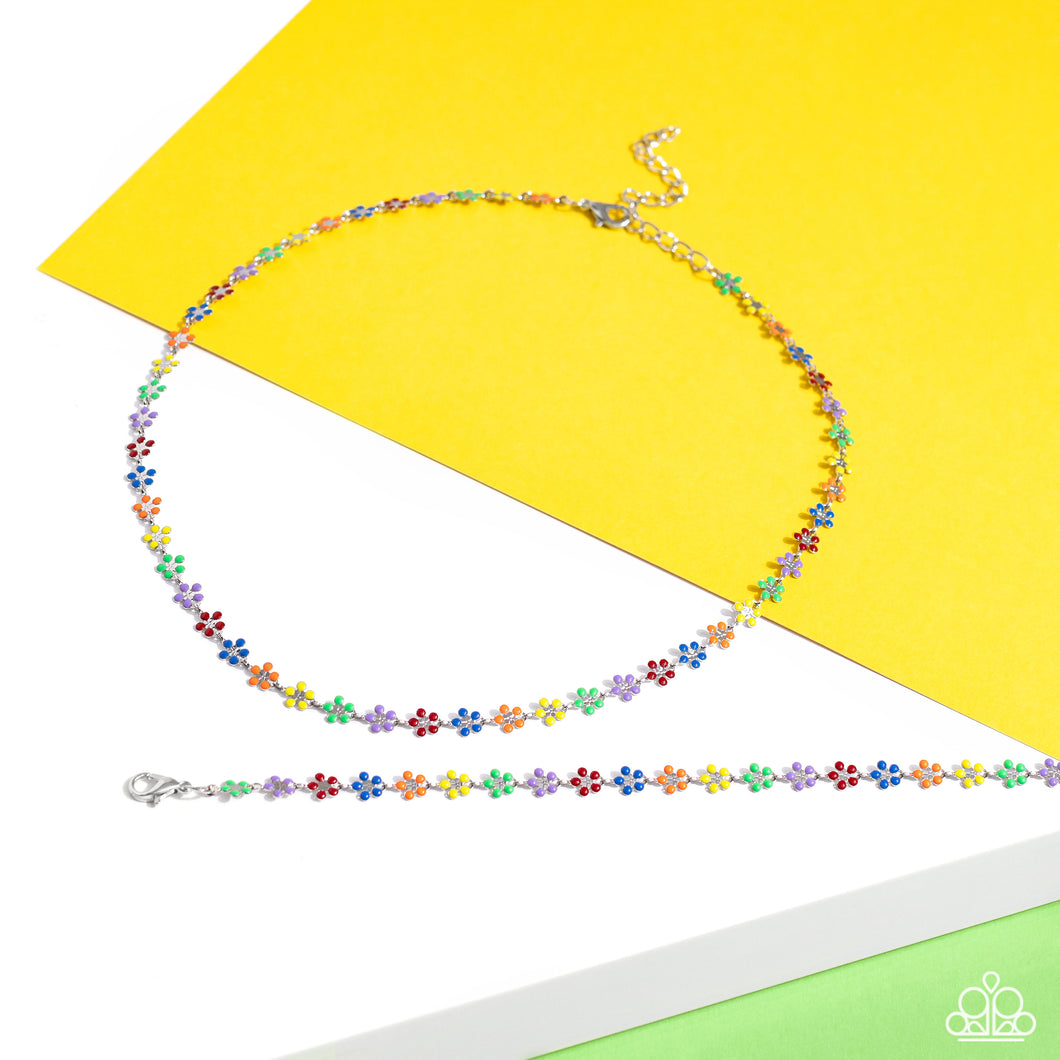 Floral Catwalk - Multi Paparazzi Necklace and Bracelet set