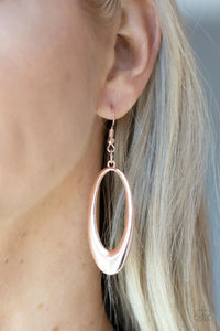 Paparazzi ♥ OVAL The Hill - Rose Gold ♥ Earrings