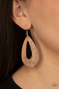 Paparazzi ♥ Hand It OVAL! - Rose Gold ♥ Earrings