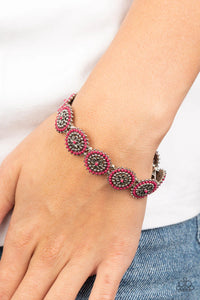 Paparazzi ♥ Bohemian Flowerbed - Pink ♥ Bracelet