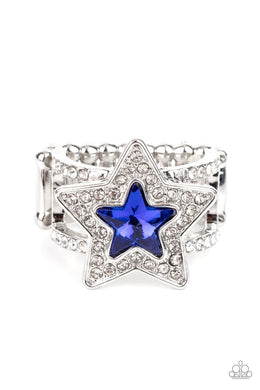 One Nation Under Sparkle - Blue  Paparazzi Star ring