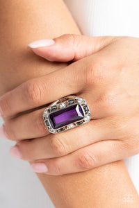 Radiant Rhinestones - Purple Paparazzi Ring