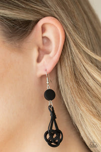 Paparazzi ♥ Twisted Torrents - Black Earrings
