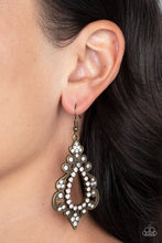 Load image into Gallery viewer, Fit for a DIVA - Brass Paparazzi Earrings