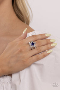 One Nation Under Sparkle - Blue  Paparazzi Star ring