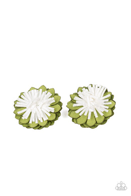 Blooming Bliss - Paparazzi Green Hair Clip - ssbling - Sharon’s Southern Bling 