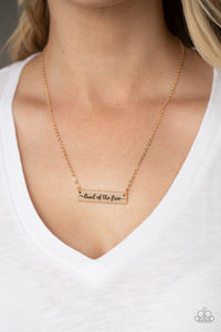 Land Of The Free - Gold Necklace - Sharon’s Southern Bling 