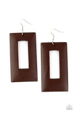 Load image into Gallery viewer, Totally Framed - Brown Paparazzi Accessories Earrings - Sharon’s Southern Bling 