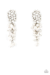 Fabulously Flattering - White Paparazzi Accessories Earrings - Sharon’s Southern Bling 
