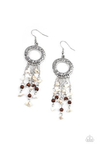 Primal Prestige - White Paparazzi Accessories Earrings - Sharon’s Southern Bling 