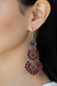 All For The GLAM - Red Earrings