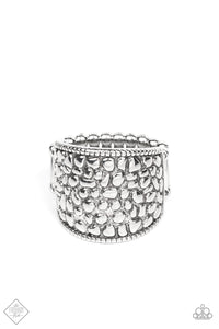 Dotted Decorum - Silver Paparazzi Ring - Sharon’s Southern Bling 