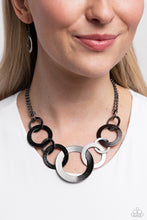 Load image into Gallery viewer, Uptown Links - Black necklace - Paparazzi Accessories
