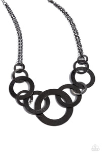 Uptown Links - Black necklace - Paparazzi Accessories
