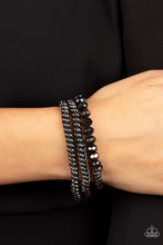 Load image into Gallery viewer, Gutsy and Glitzy - Black Paparazzi Bracelet