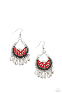 I Just Need CHIME - Red an Black Earrings