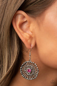 Tangible Twinkle - Pink Paparazzi Earrings
