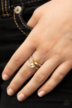 Load image into Gallery viewer, Embraceable Elegance - Yellow Paparazzi Ring