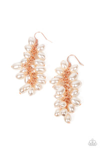 Paparazzi Pearl Posse - Copper Earrings
