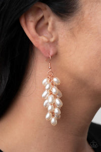 Paparazzi Pearl Posse - Copper Earrings