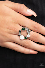 Load image into Gallery viewer, Butterfly Bustle - Green ring Convention Exclusive - Paparazzi Accessories