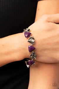 Pumped up Prisms - Purple Paparazzi Bracelet