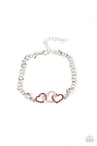 Desirable Dazzle - Red Heart Paparazzi Bracelet - Sharon’s Southern Bling 