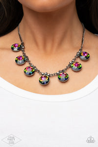 GLOW-Getter Glamour - Multi Oil spill Necklace