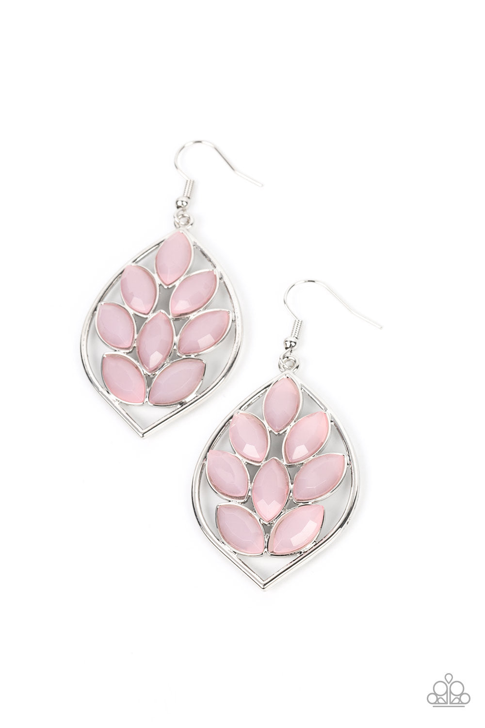 Glacial Glades - Pink Paparazzi Earrings