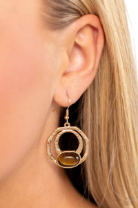 Terrestrial Retreat - Brown Earrings - Paparazzi Accessories