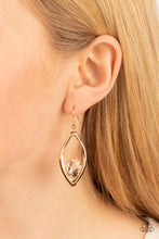 Load image into Gallery viewer, Beautifully Bejeweled - Gold Paparazzi Earrings