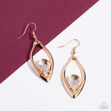 Load image into Gallery viewer, Beautifully Bejeweled - Gold Paparazzi Earrings