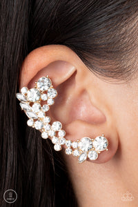 Astronomical Allure - Gold Paparazzi Ear Crawlers