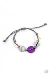 Paparazzi Barefoot Beaches - Purple Necklace and Bracelet Set