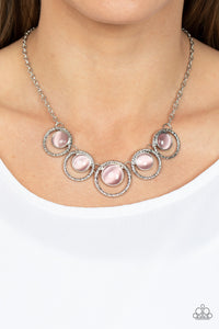 Paparazzi Elliptical Enchantment - Pink necklace