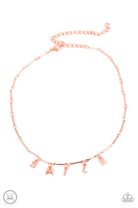 Say My Name - Copper Paparazzi Necklace