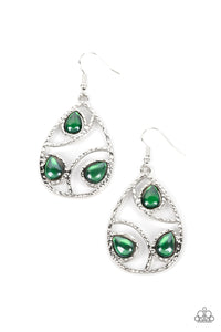 Paparazzi Send the BRIGHT Message - Green Earrings
