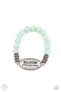Bedouin Bloom - Blue Bracelet -Paparazzi