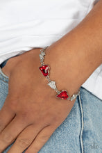 Load image into Gallery viewer, Cluelessly Crushing - Red Paparazzi Bracelet
