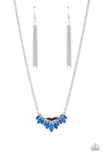 Load image into Gallery viewer, Paparazzi Flash of Fringe - Blue Short Necklace