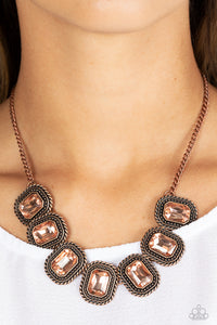 Iced Iron - Copper Paparazzi Necklace