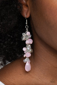 Paparazzi Cheeky Cascade - Pink Earrings