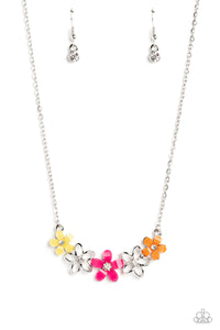 WILDFLOWER About You - Pink Flower Paparazzi Necklace