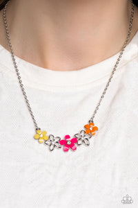 WILDFLOWER About You - Pink Flower Paparazzi Necklace