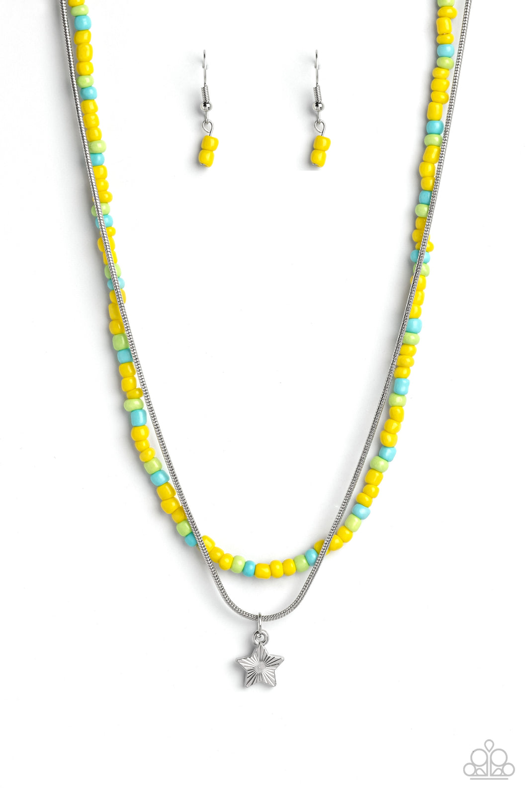 Paparazzi Starry Serendipity - Yellow Star Necklace