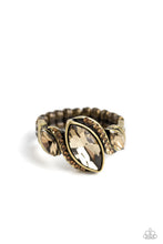 Load image into Gallery viewer, Tilted Triplets - Brass Paparazzi Ring