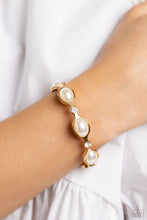 Load image into Gallery viewer, Paparazzi Are You Gonna Be My PEARL? - Gold Bracelet