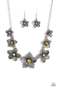 Free FLORAL - Yellow Paparazzi Necklace