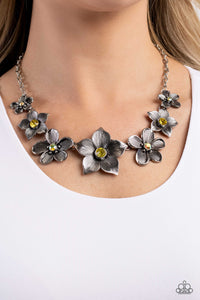 Free FLORAL - Yellow Paparazzi Necklace