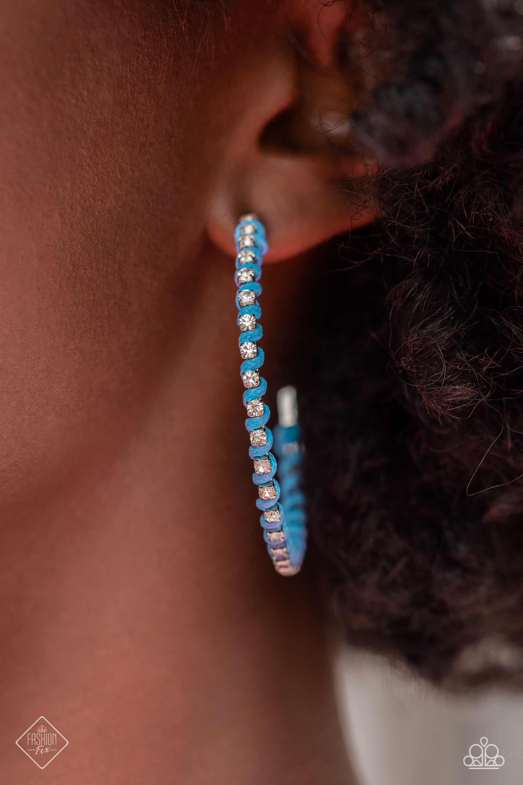 Paparazzi Put a STRING on It - Blue Hoop Earrings